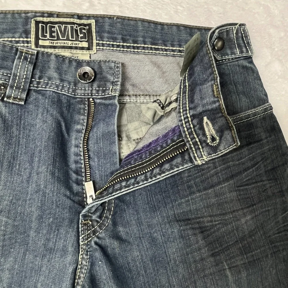 Levi's 514 Slim Straight Jeans Dark Wash Denim Mid Rise‎ Classic Zip Fly - 32X31